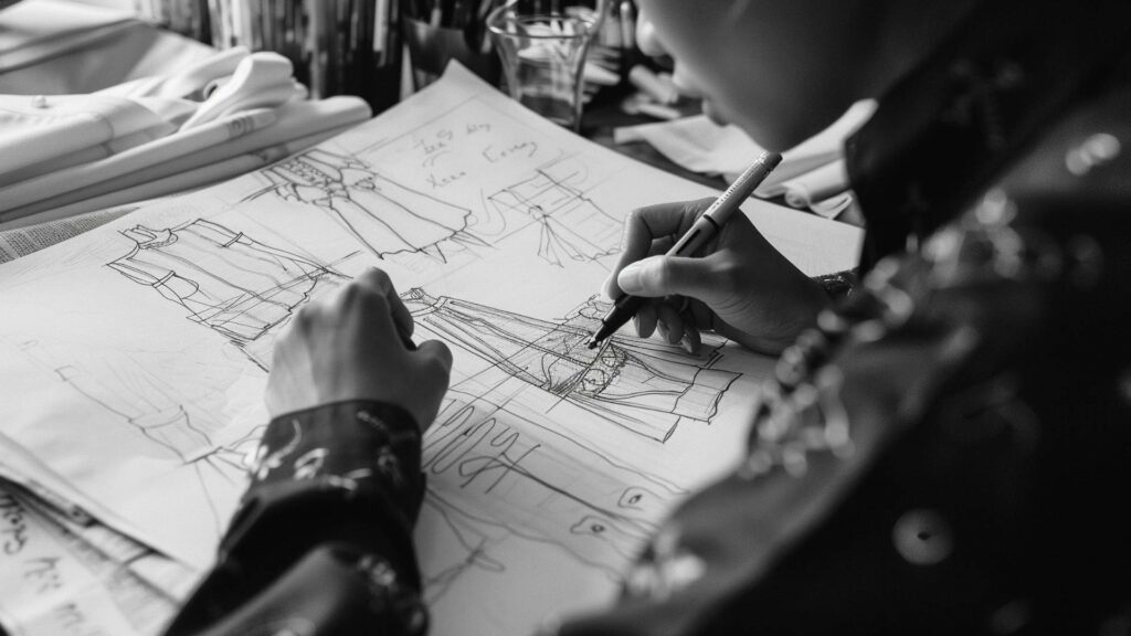 stilista disegna i prototipi